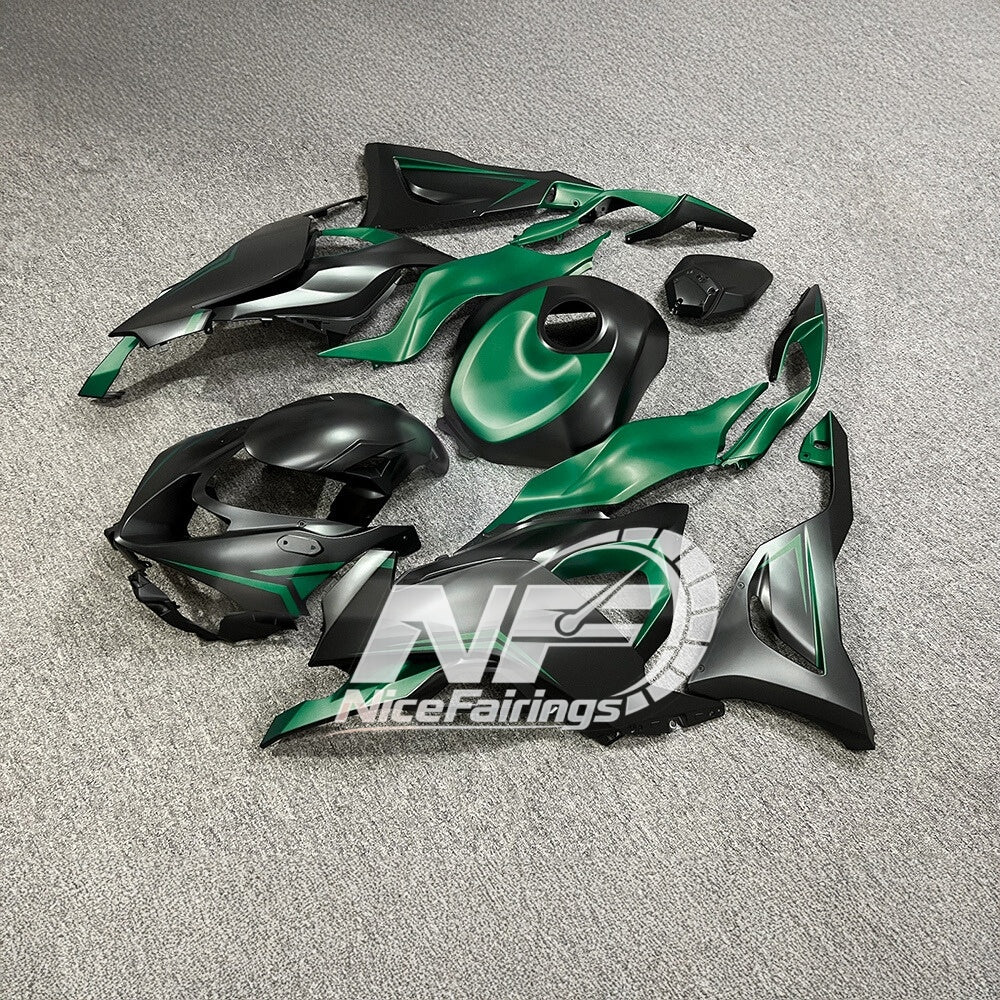 For Kawasaki ZX6R 636 2024-2025 ABS Fairing Kit Grey Red Tank Cover | NiceFairings - side angle image