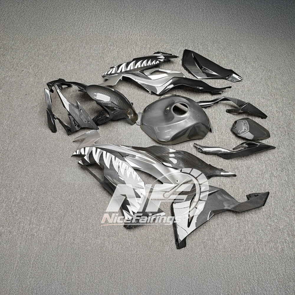 For Kawasaki ZX-6R 636 2019-2023 Replacement Fairing Set Pearl White Signature Edition | NiceFairings - side angle image