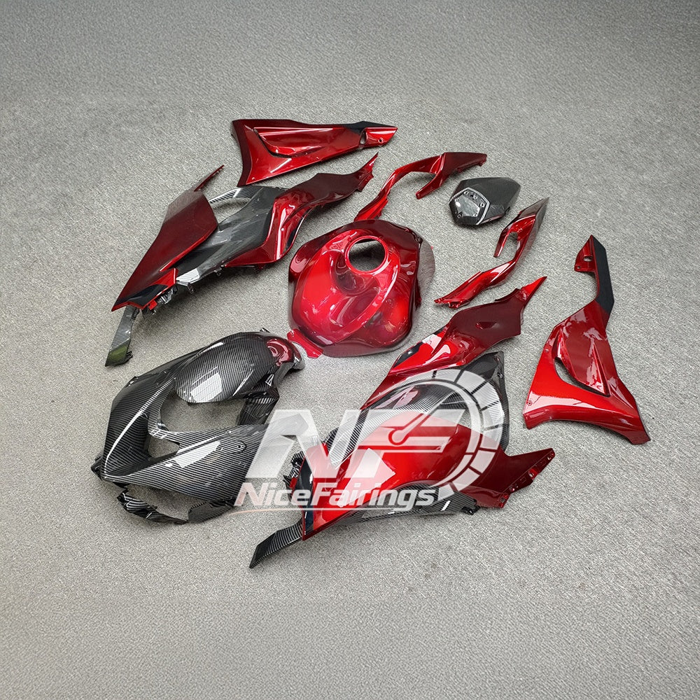 For Kawasaki Ninja ZX6R 636 2024-2025 Sportbike Plastics Track Edition Premium Edition | NiceFairings - side angle image