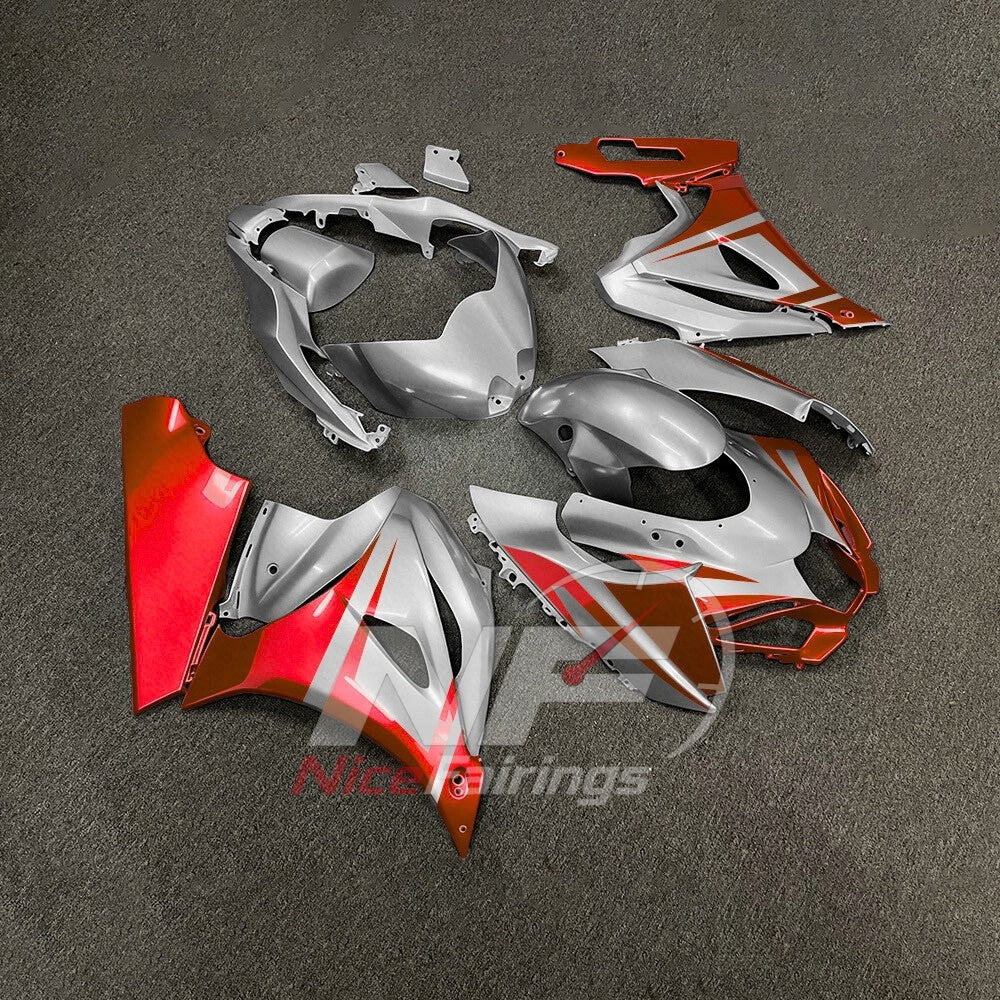 For Suzuki GSXR1000 K17 2017-2026 ABS Fairing Kit Red Black Painted Bodywork | NiceFairings - side angle image