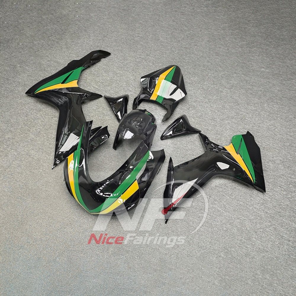For Suzuki GSX-R600 GSX-R750 K11 2011-2016 Custom Fairings White Black ABS Sportbike Plastics | NiceFairings - side angle image