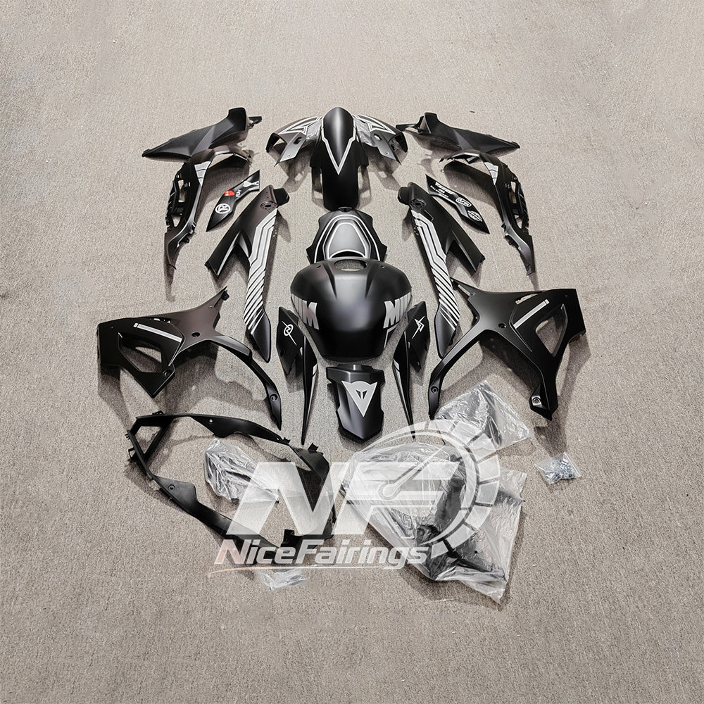 For BMW S1000RR 2019-2022 Blue Silver Custom Painted ABS Body Kit With Tank Cover | NiceFairings - side angle image