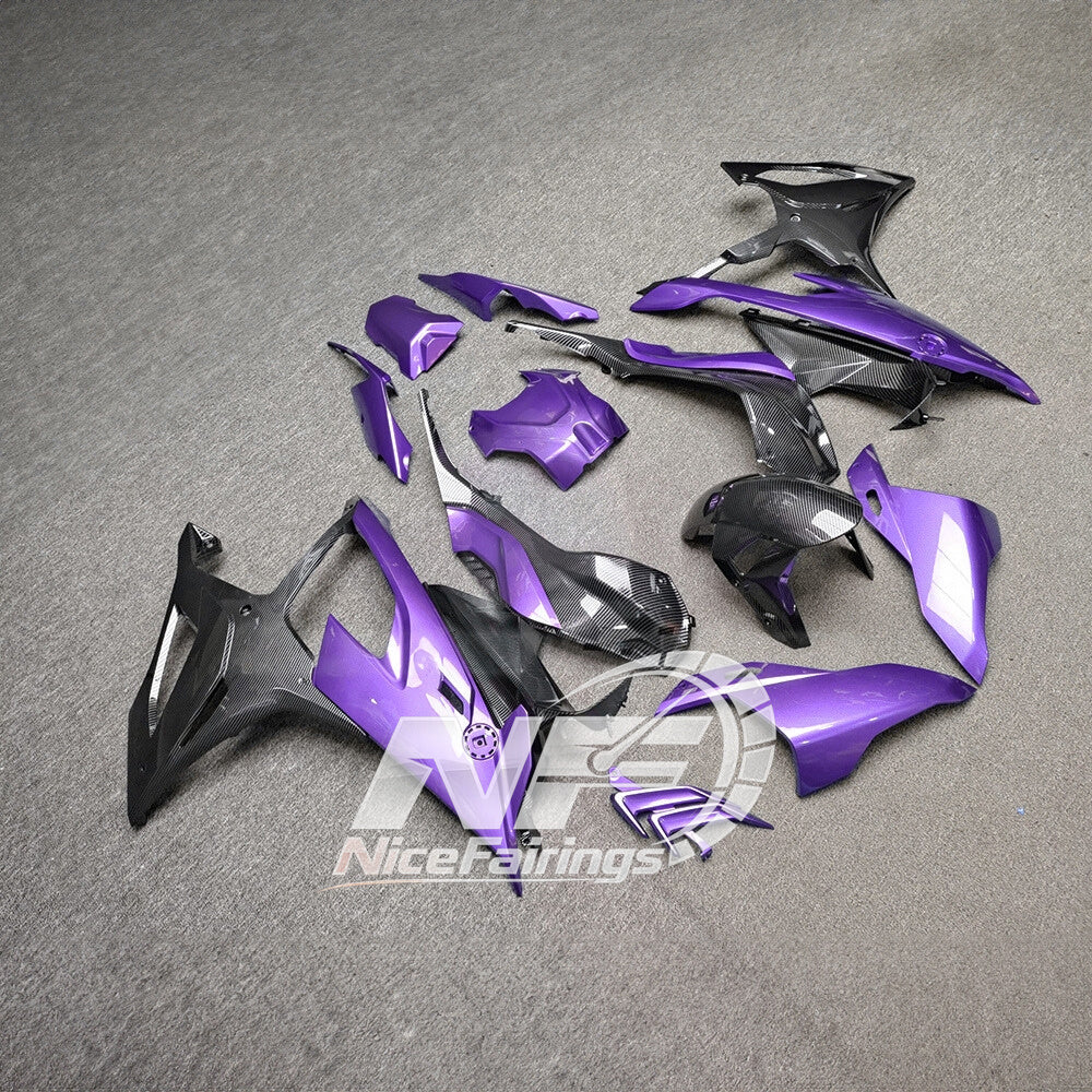 For BMW S1000RR 2019-2022 Red Black Sportbike Fairings, Custom ABS Bodywork And Replacement Plastics | NiceFairings - side angle image