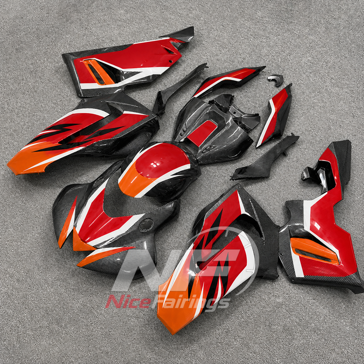 Red Black Orange ABS fairing kit for Honda CBR1000RR-R 2020-2023, design A07-P01 - image 3