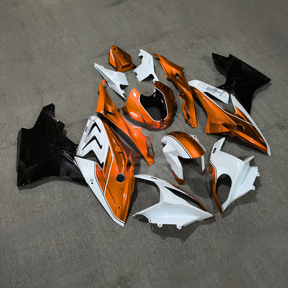 For BMW S1000RR 2017-2018 Stealth Black Standard No Tank Cover Custom Fairings, ABS Replacement Plastics Full Body Kit | NiceFairings - side angle image