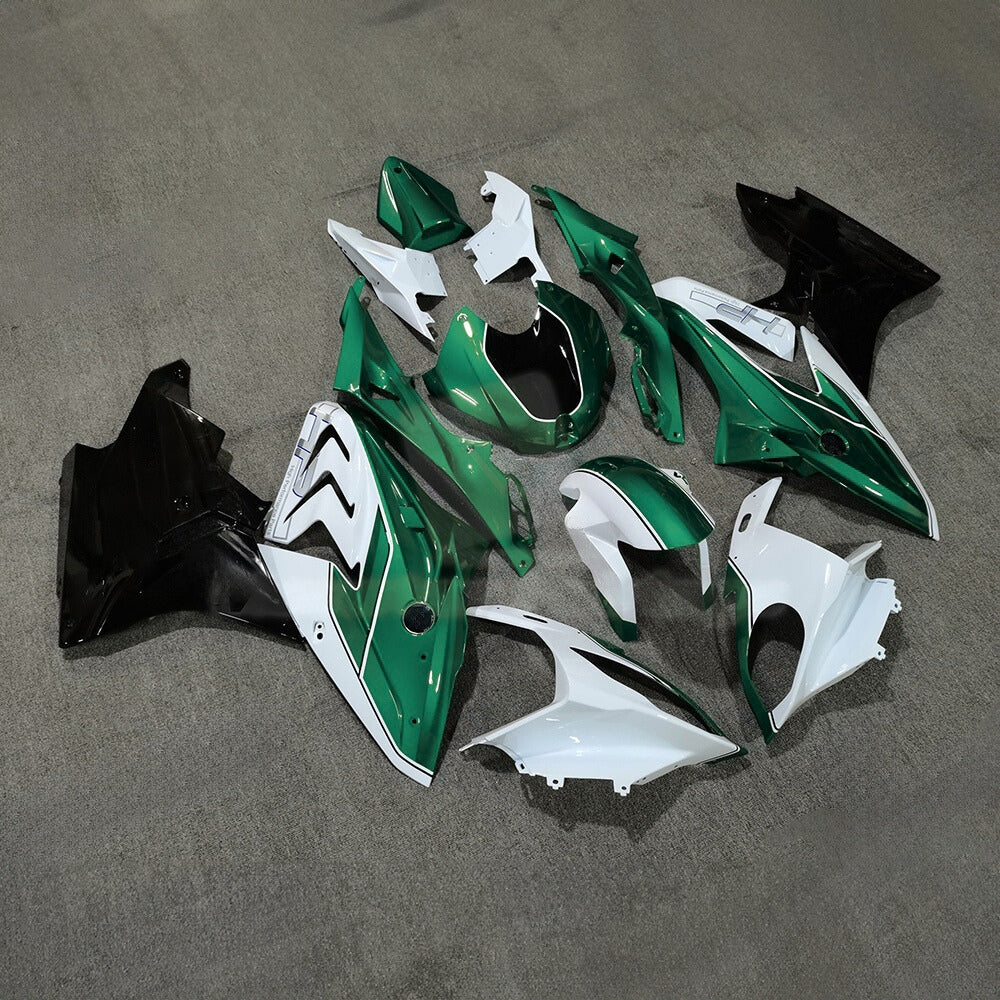For BMW S1000RR 2017-2018 Gloss Black Standard No Tank Cover Custom Fairings, ABS Replacement Plastics Full Body Kit | NiceFairings - side angle image