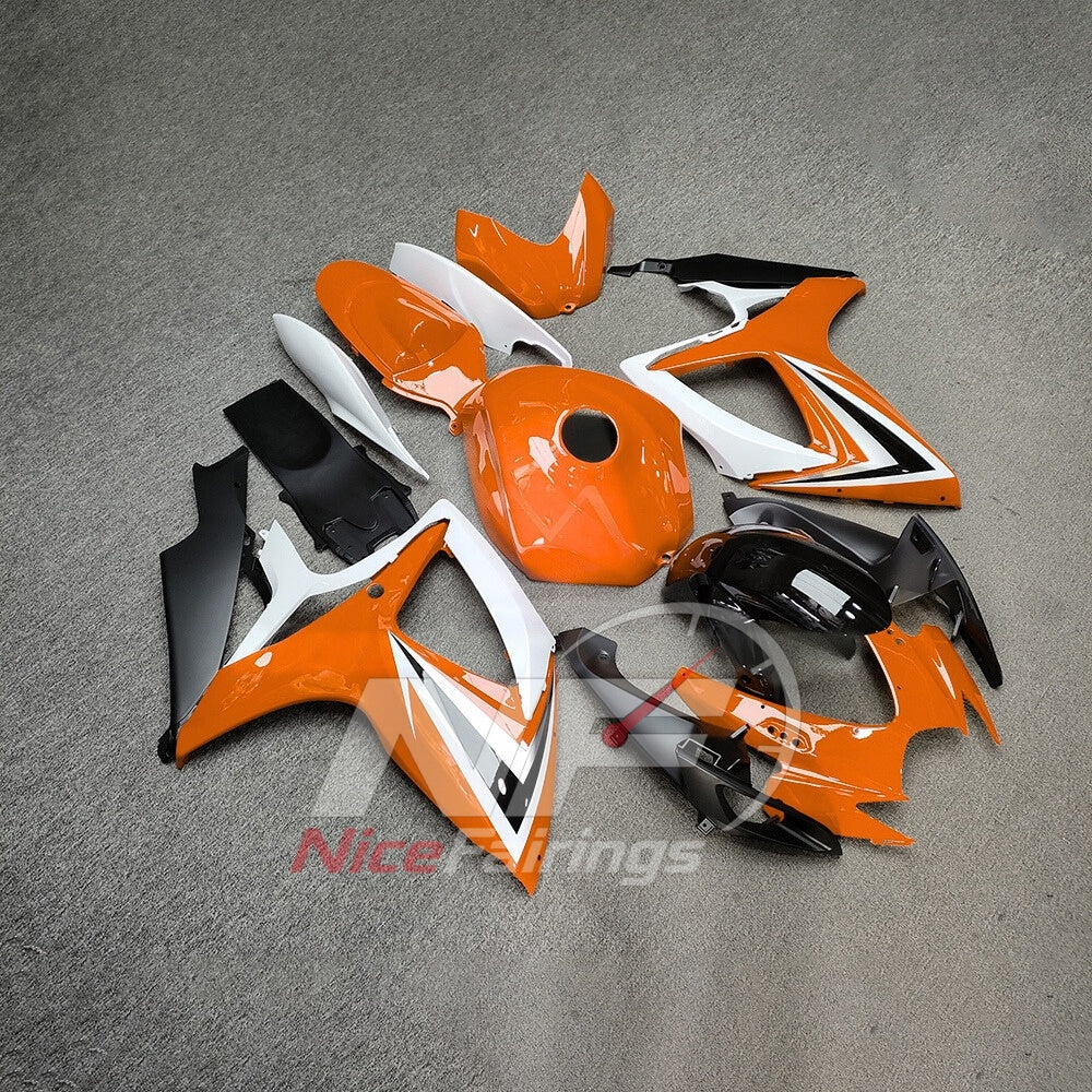 For Suzuki GSX-R600 GSX-R750 K6 2006-2007 Sportbike Fairing Set Gray Custom Painted Plastics | NiceFairings - side angle image