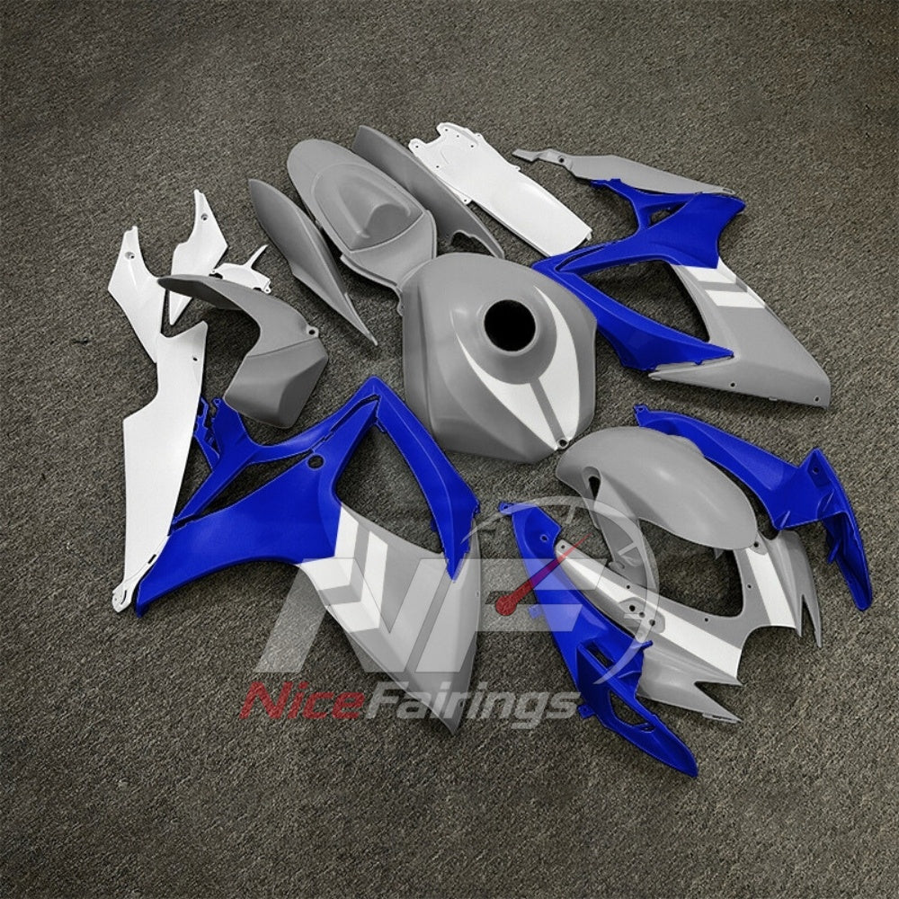 For Suzuki GSXR600 GSXR750 K6 2006-2007 Motorcycle Fairing Kit Gray Black Body Panels | NiceFairings - side angle image