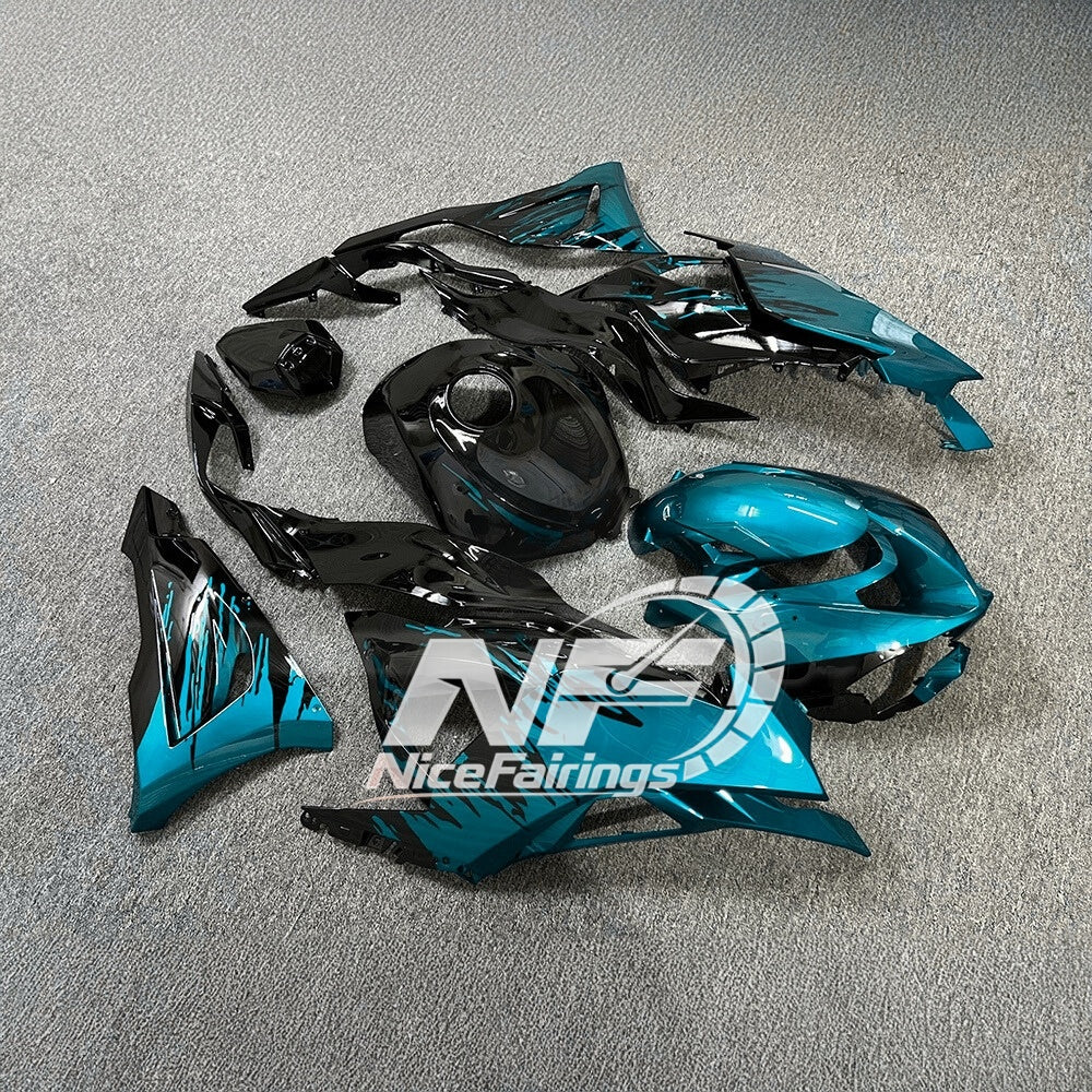 For Kawasaki ZX-6R 636 2024-2025 Replacement Fairing Set Pearl White Premium Edition | NiceFairings - side angle image