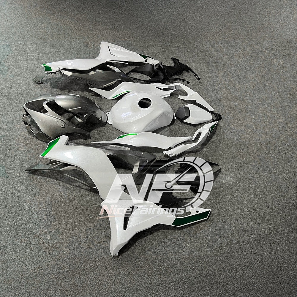 For Kawasaki ZX6R 636 Custom Painted ABS Body Kit Blue Silver Tank Cover | NiceFairings - side angle image