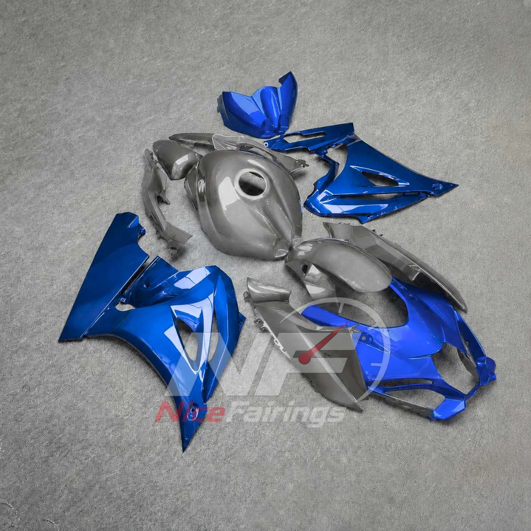 For Suzuki GSX-R1000 K17 2017-2026 Custom Fairings Blue ABS Sportbike Plastics | NiceFairings - side angle image