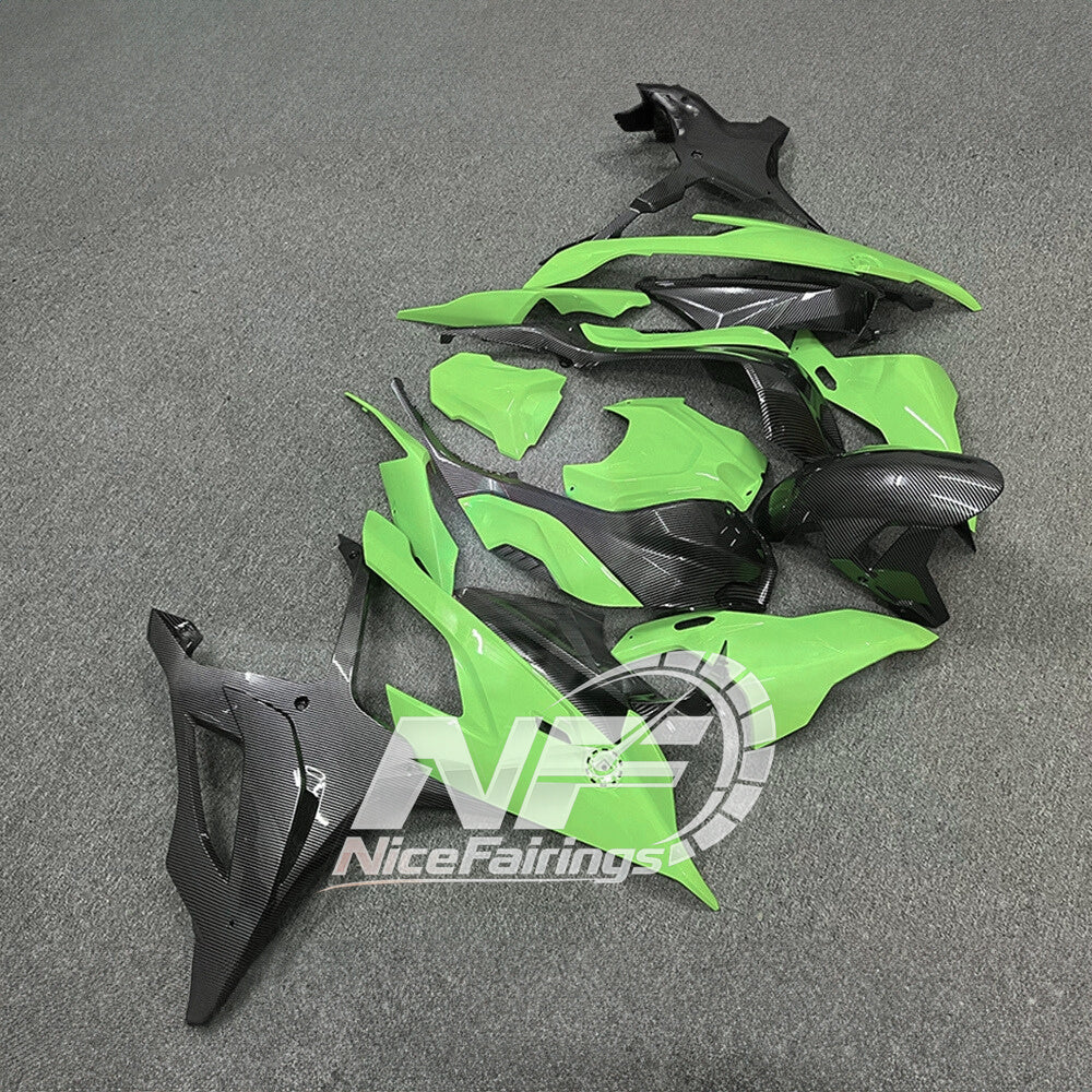 For BMW S1000RR 2019-2022 Lime Yellow Performance Edition ABS Fairing Kit, Custom Painted Motorcycle Bodywork | NiceFairings - side angle image
