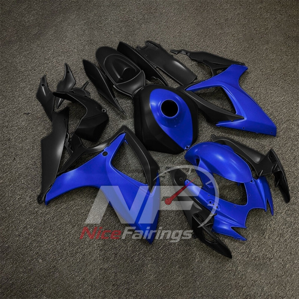 For Suzuki GSXR600 GSXR750 K6 2006-2007 Painted ABS Fairings Black Gray Complete Bodywork | NiceFairings - side angle image