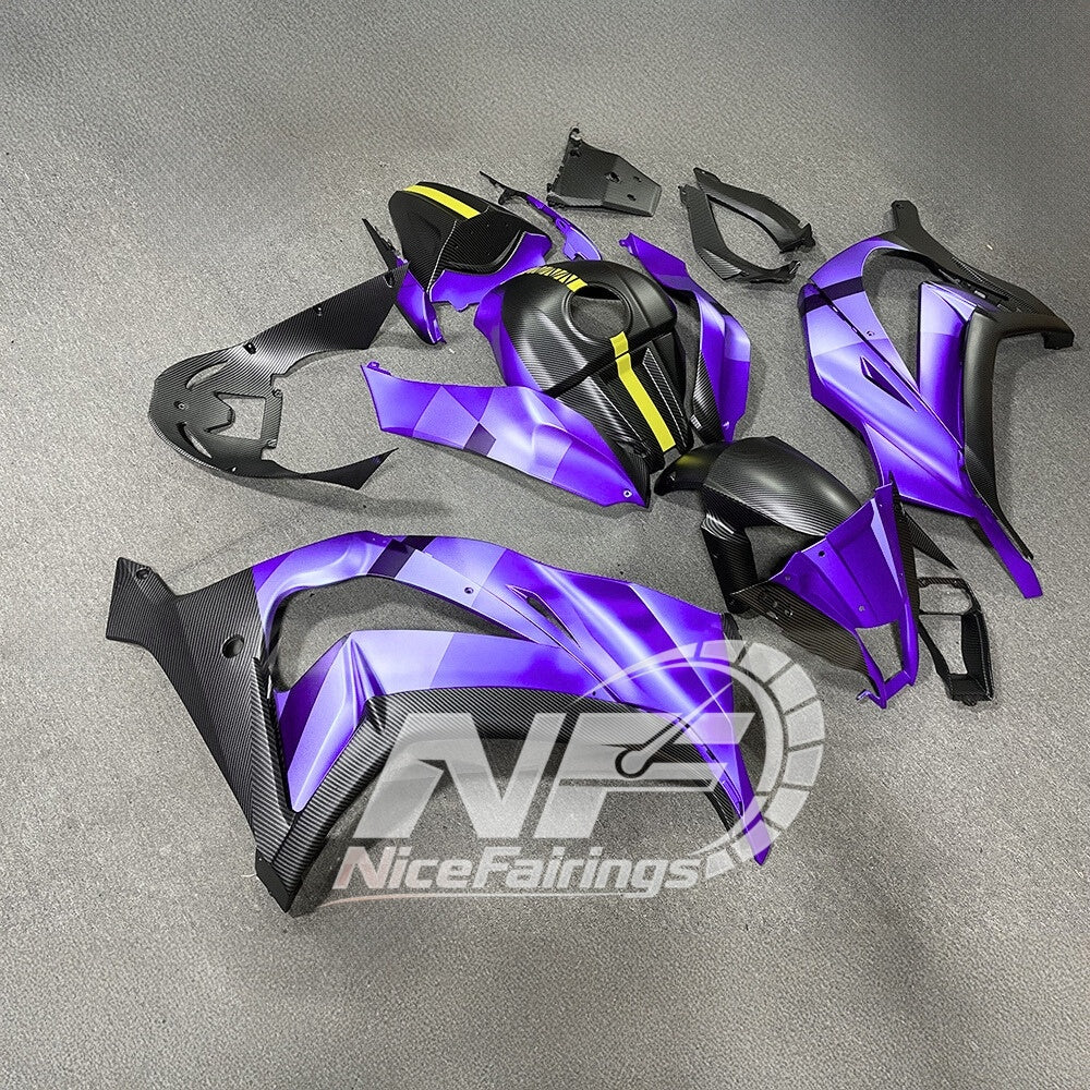 KAWASAKI ZX10R 2011-2015 Race Style Fairing Plastics | NiceFairings - side angle image