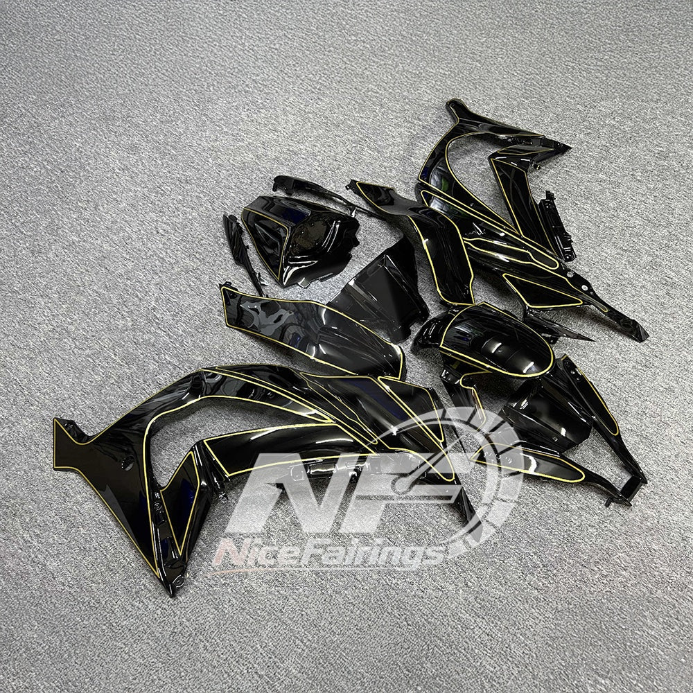 Ninja ZX10R 2011-2015 Custom Painted Replacement Plastics | NiceFairings - side angle image