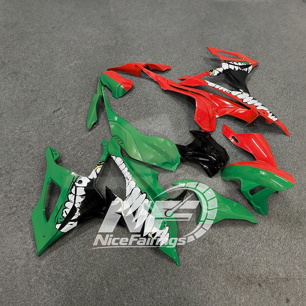 For BMW S1000RR 2019-2022 Racing Blue Full Fairing Kit, Painted ABS Motorcycle Plastics | NiceFairings - side angle image