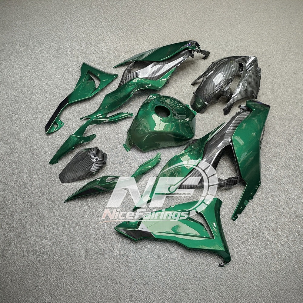 For Kawasaki ZX6R 636 2024-2025 Painted Motorcycle Bodywork Custom Graphics Premium Edition | NiceFairings - side angle image