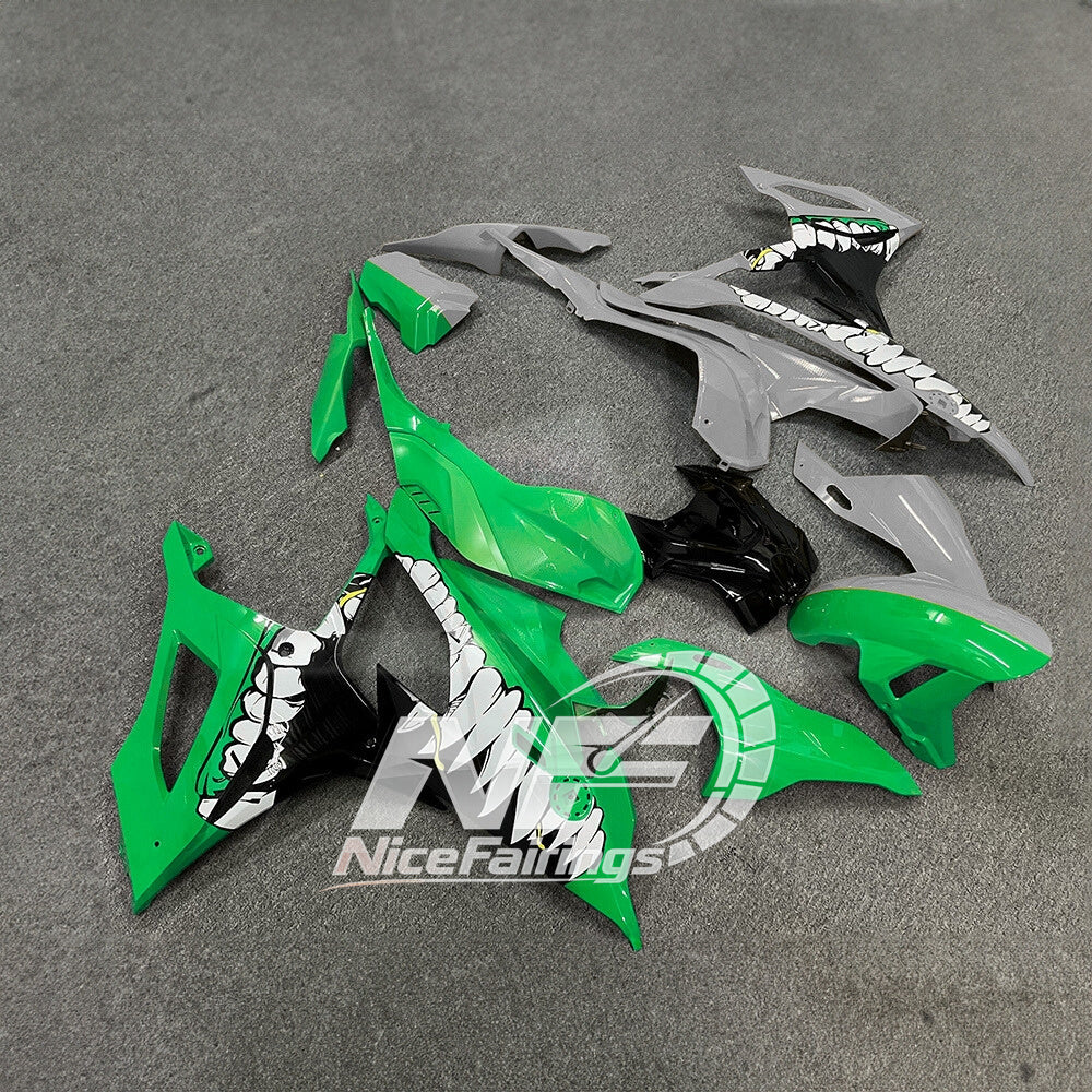 For BMW S1000RR 2019-2022 Blue Silver Custom Painted ABS Body Kit With Tank Cover | NiceFairings - side angle image
