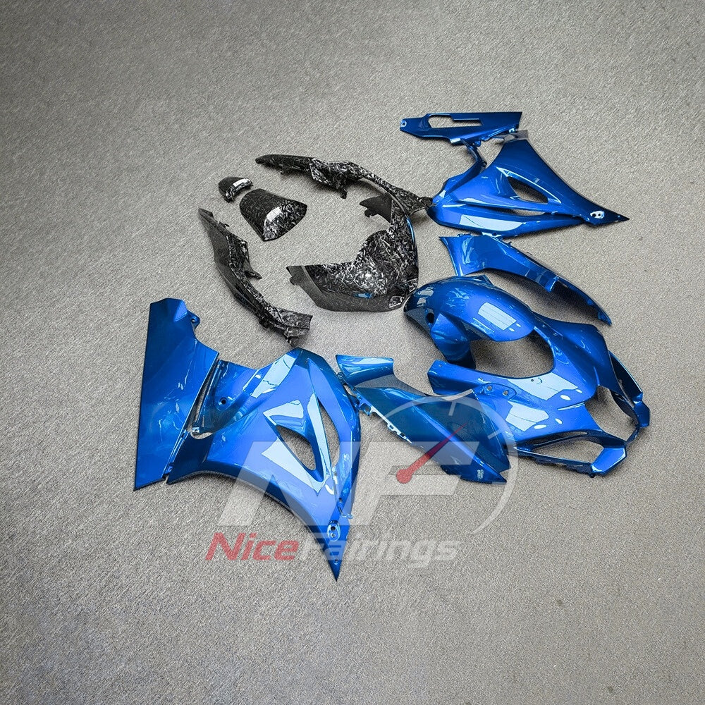 For Suzuki GSX-R1000 K17 2017-2026 Sportbike Fairing Set Blue Custom Painted Plastics | NiceFairings - side angle image