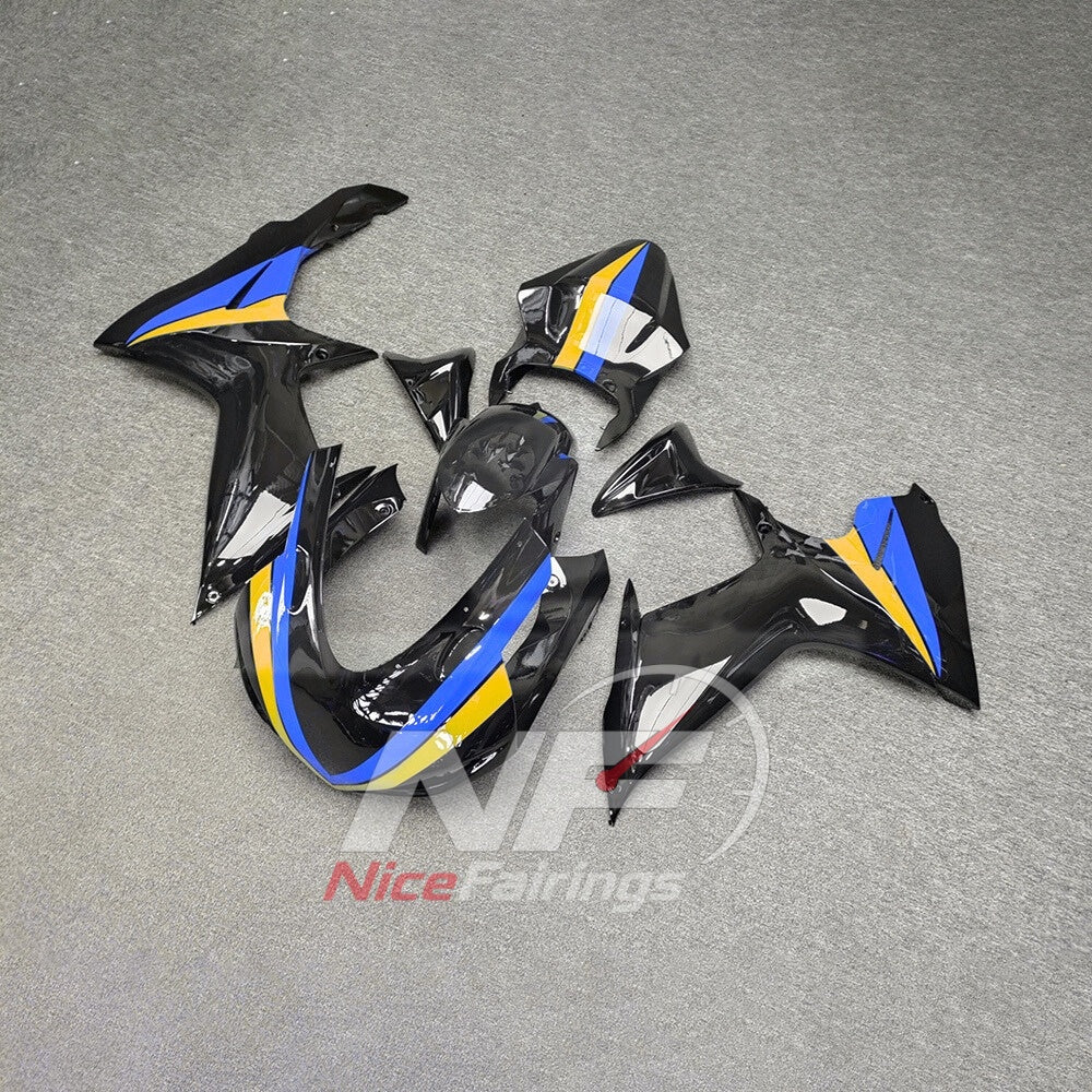 For Suzuki GSXR600 GSXR750 K11 2011-2016 Painted ABS Fairings White Black Complete Bodywork | NiceFairings - side angle image