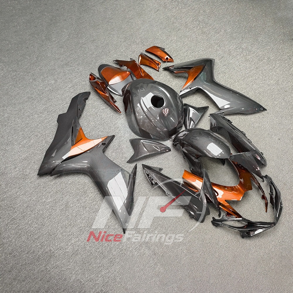 For Suzuki GSXR600 GSXR750 K11 2011-2016 ABS Fairing Kit White Black Painted Bodywork | NiceFairings - side angle image