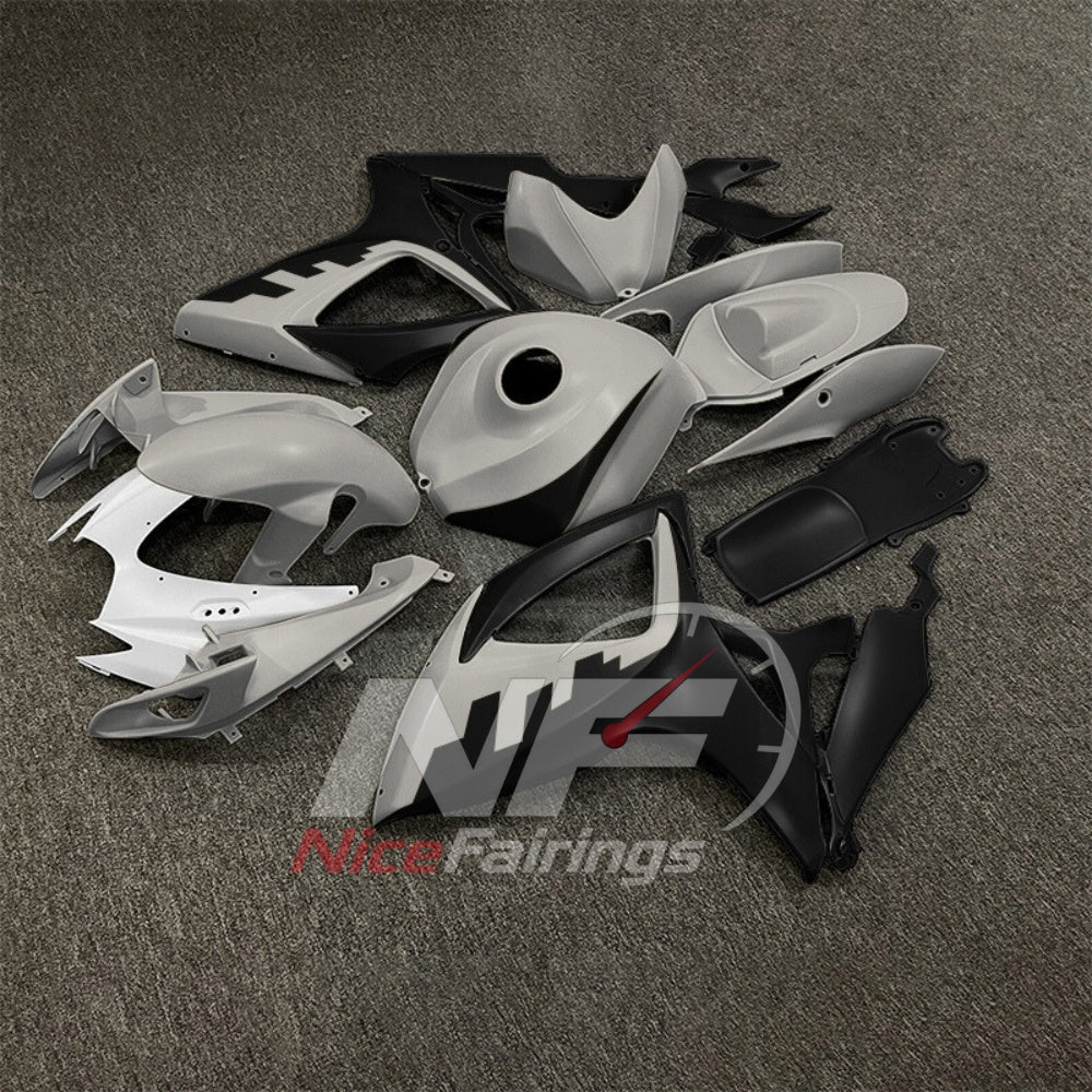 For Suzuki GSXR600 GSXR750 K6 2006-2007 Motorcycle Fairing Kit Gray Black Body Panels | NiceFairings - side angle image