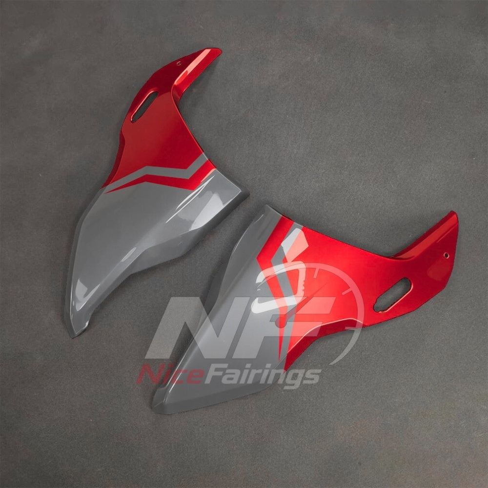 For BMW S1000RR 2025-2026 Red Black Sportbike Fairing Set with Custom Painted Plastics | NiceFairings - side angle image