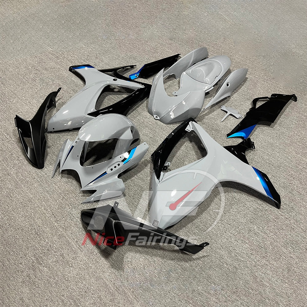 For Suzuki GSXR600 GSXR750 K6 2006-2007 ABS Body Kit Gray Street Track Fairings | NiceFairings - side angle image