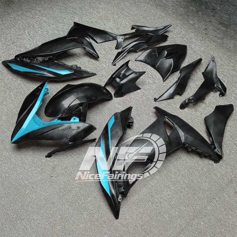 Ninja 650 ER-6F 2017-2019 Custom Painted Fairings Style 02 | NiceFairings - side angle image