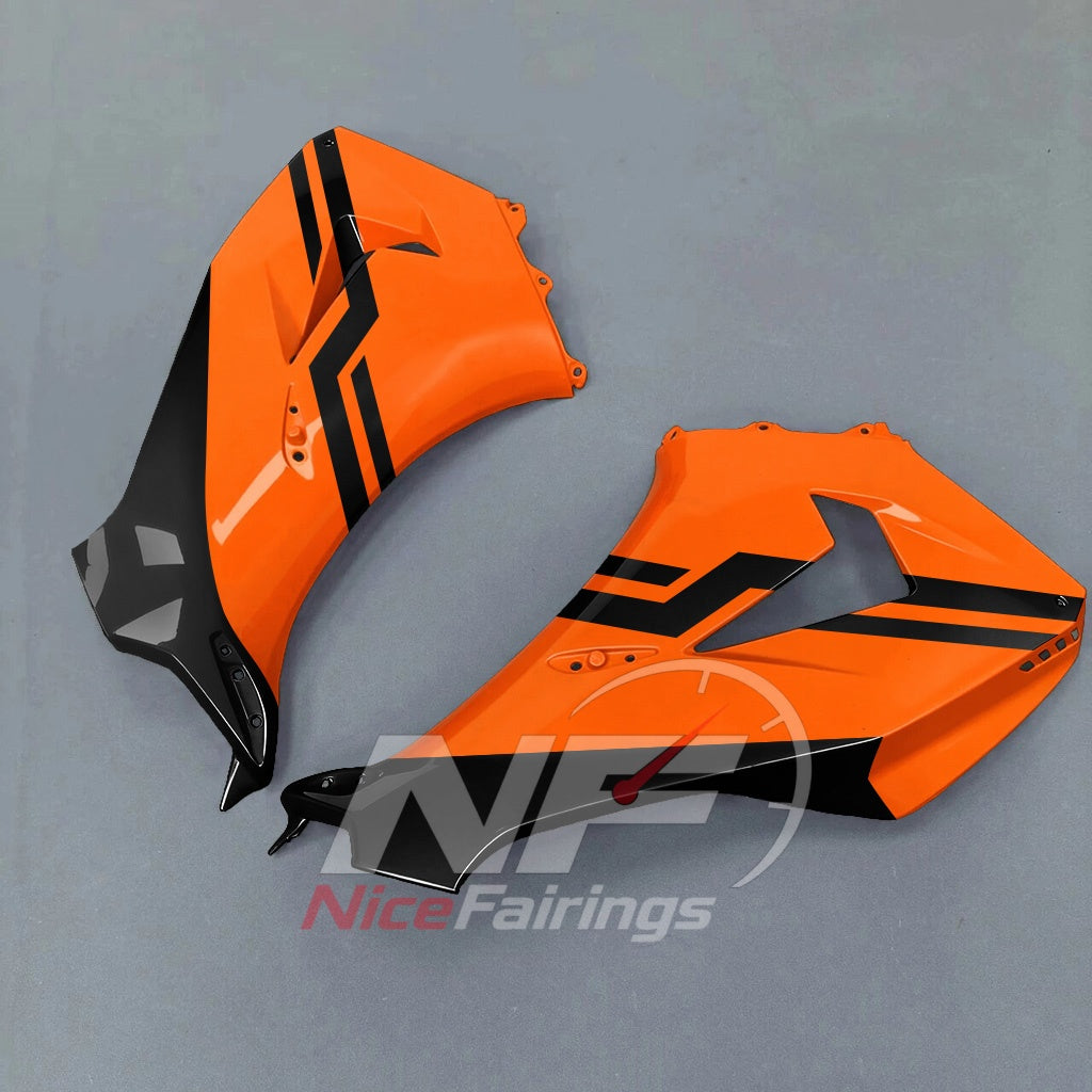 For Honda CBR1000RR-R SP 2024-2026 Orange Black Motorcycle Fairing Kit with Aftermarket Body Panels | NiceFairings - side angle image