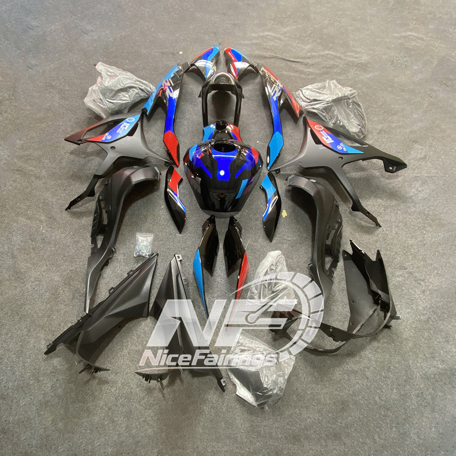 For BMW S1000RR 2019-2022 M Motorsport Motorcycle Fairing Kit, Aftermarket ABS Body Panels | NiceFairings - side angle image