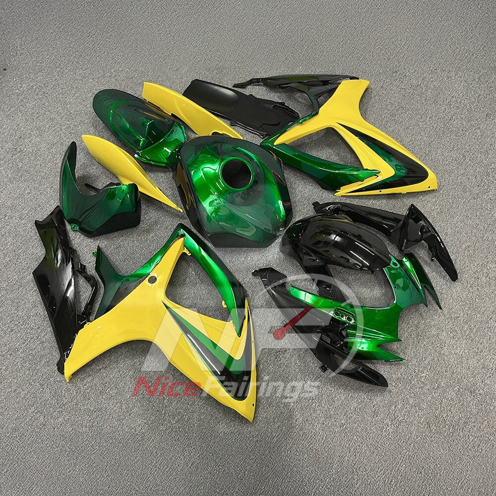 For Suzuki GSXR600 GSXR750 K6 2006-2007 Motorcycle Fairing Kit Gray Body Panels | NiceFairings - side angle image