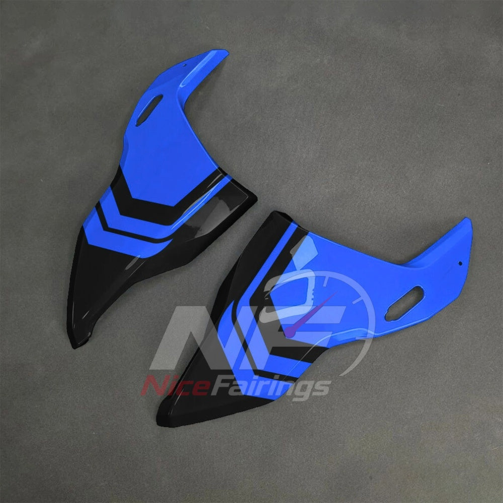 For BMW S1000RR 2025-2026 Blue Black Sportbike Fairing Set with Custom Painted Plastics | NiceFairings - side angle image