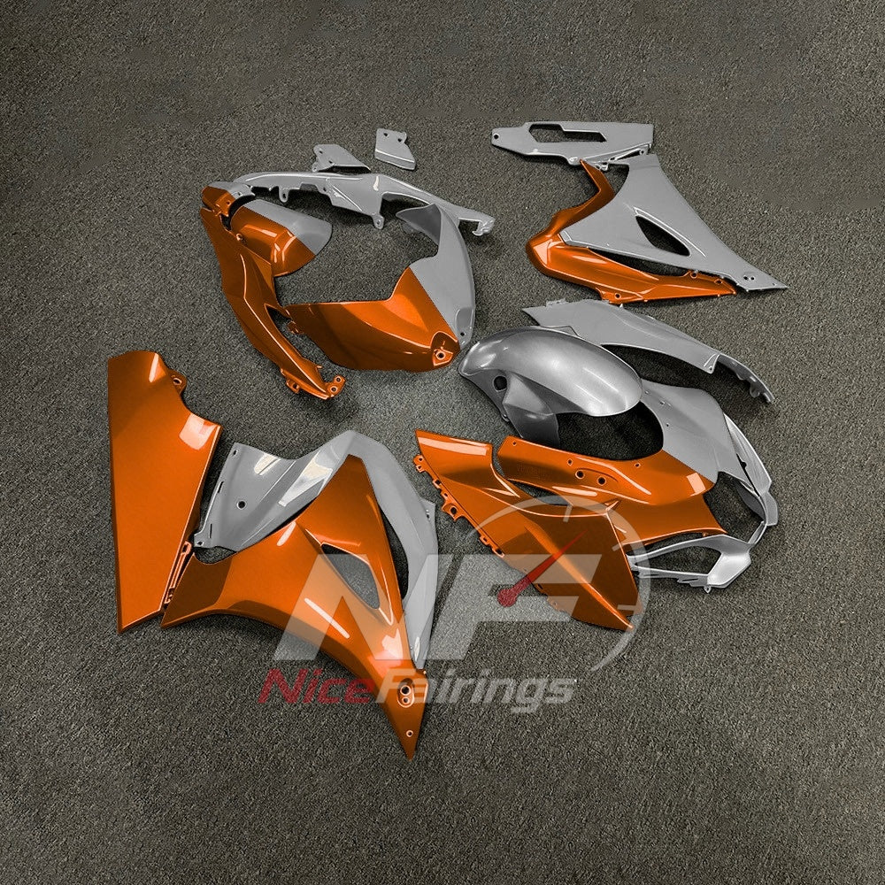 For Suzuki GSX-R1000 K17 2017-2026 K17 Custom Fairings Orange ABS Sportbike Plastics | NiceFairings - side angle image