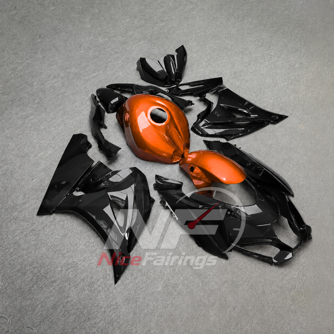 For Suzuki GSXR1000 K17 2017-2026 Motorcycle Fairing Kit Orange Black Body Panels | NiceFairings - side angle image
