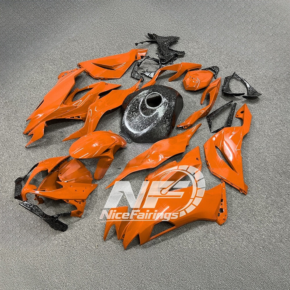 For Kawasaki ZX-6R 636 2019-2023 Replacement Fairing Set Pearl White Premium Edition | NiceFairings - side angle image