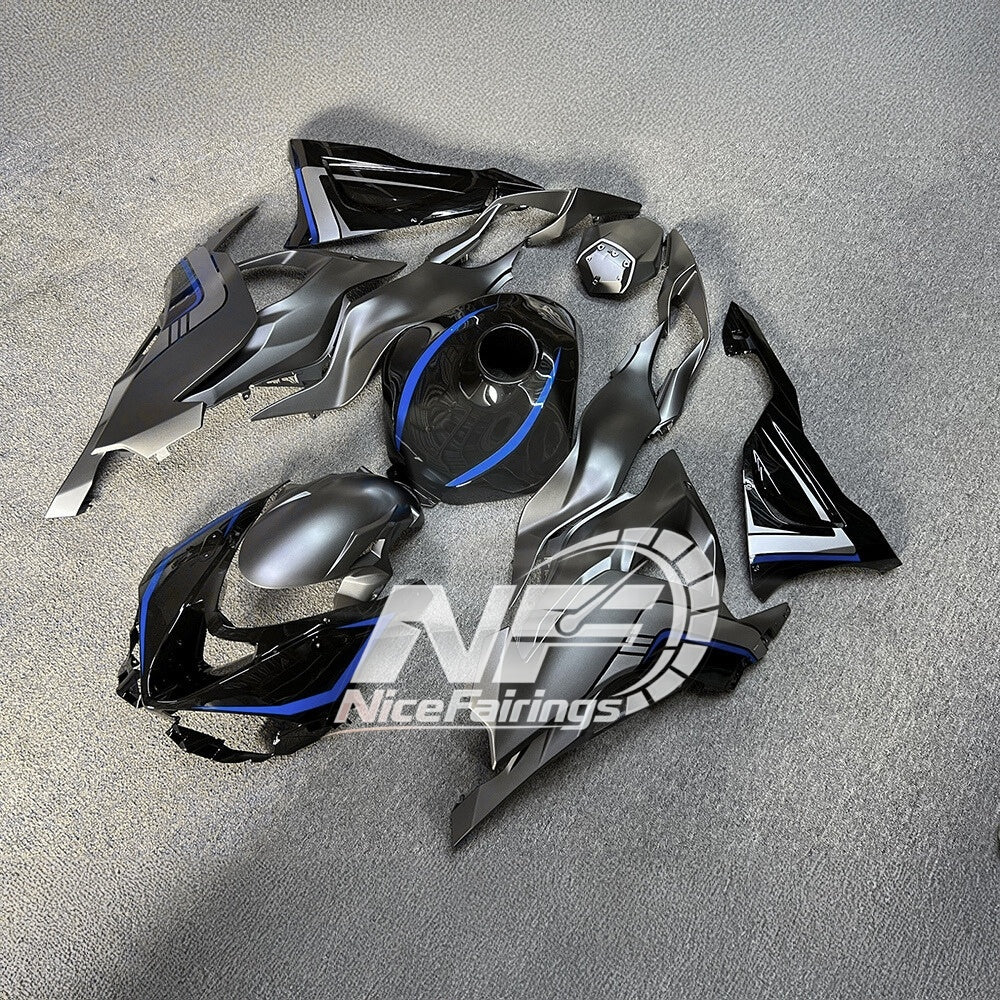For Kawasaki ZX6R 636 2024-2025 ABS Fairing Kit Red Black Tank Cover | NiceFairings - side angle image