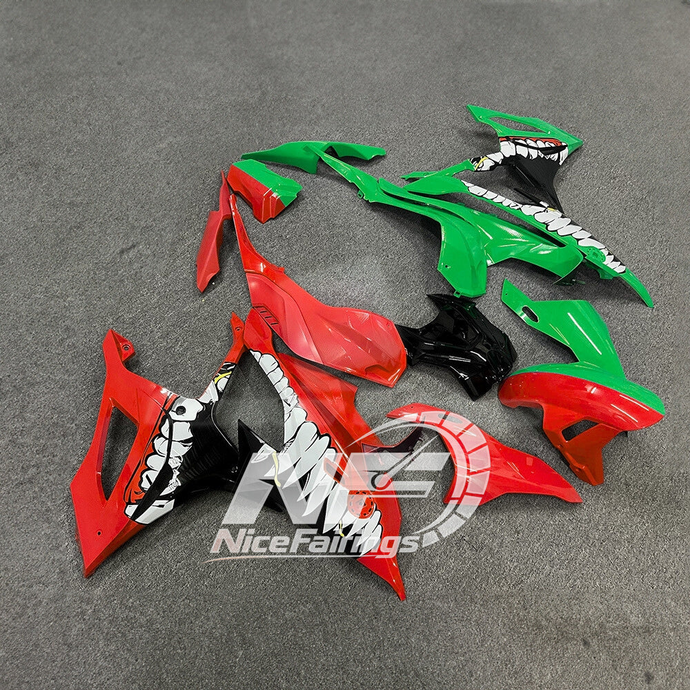 For BMW S1000RR 2019-2022 Red Black Custom Painted ABS Body Kit With Tank Cover | NiceFairings - side angle image