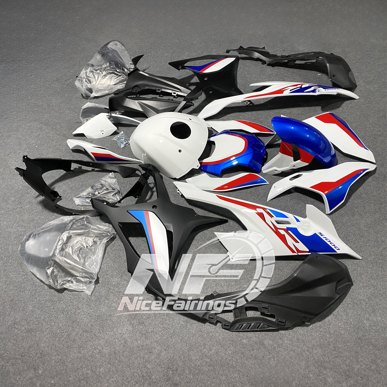 For BMW S1000RR 2019-2022 Aftermarket Panels Sportbike Fairings, Custom ABS Bodywork And Replacement Plastics | NiceFairings - side angle image