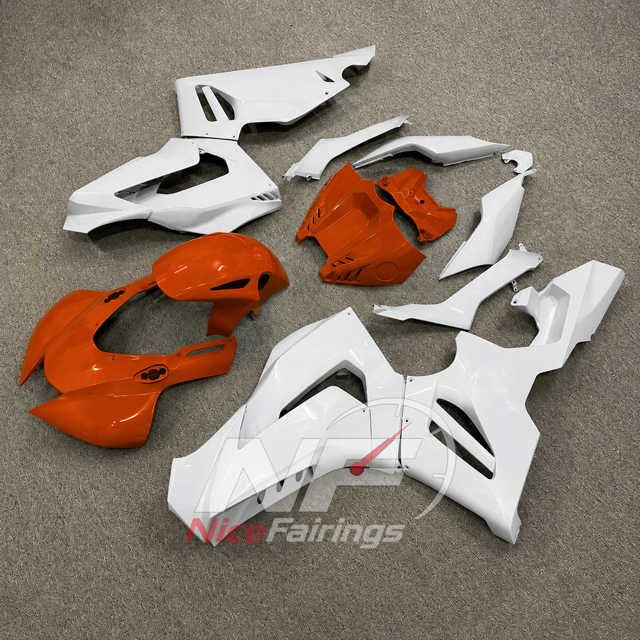 Orange White ABS fairing kit for Honda CBR1000RR-R 2020-2023, design D47-P29 - image 3