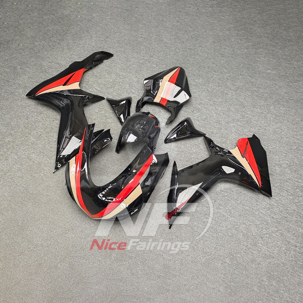 For Suzuki GSXR600 GSXR750 K11 2011-2016 ABS Fairing Kit White Black Painted Bodywork | NiceFairings - side angle image