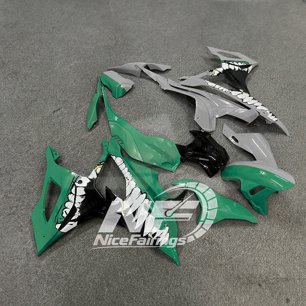For BMW S1000RR 2019-2022 Track Edition Full Fairing Kit, Painted ABS Motorcycle Plastics | NiceFairings - side angle image