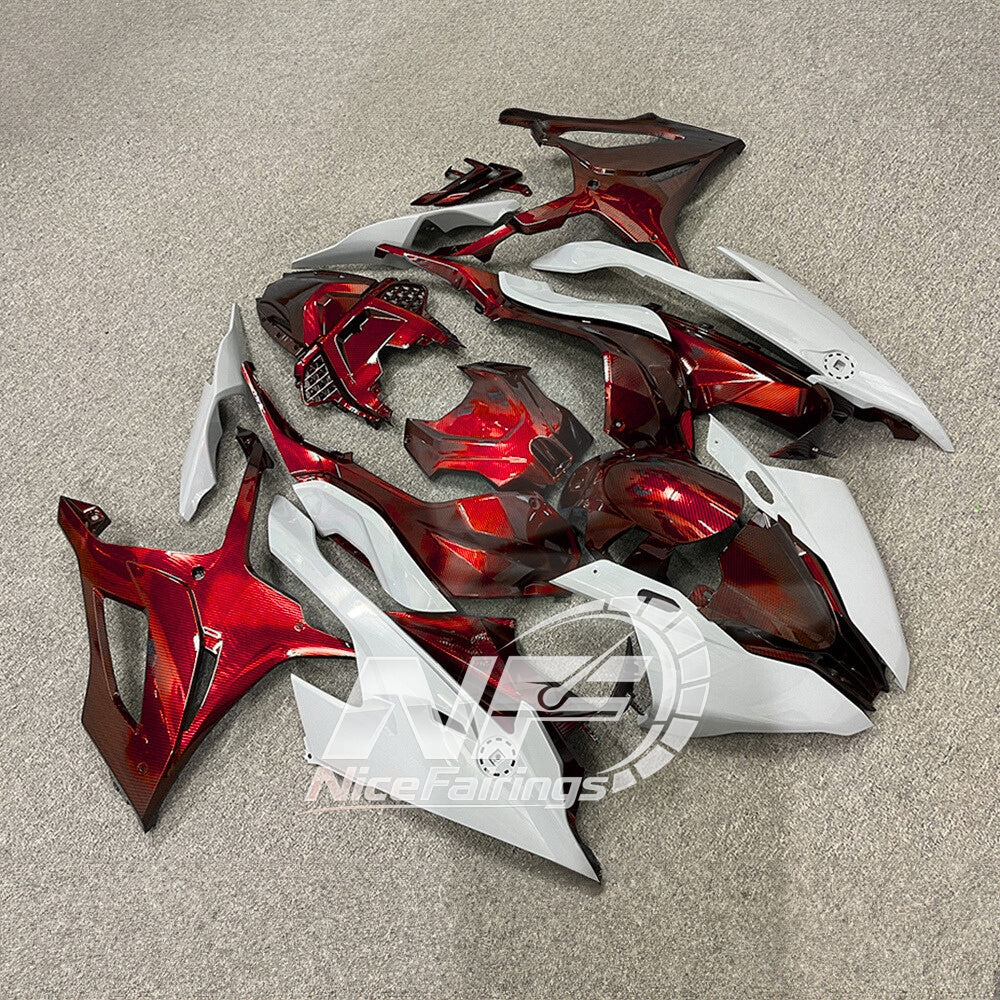 For BMW S1000RR 2019-2022 Orange Black Custom Painted ABS Body Kit For Street Or Track | NiceFairings - side angle image