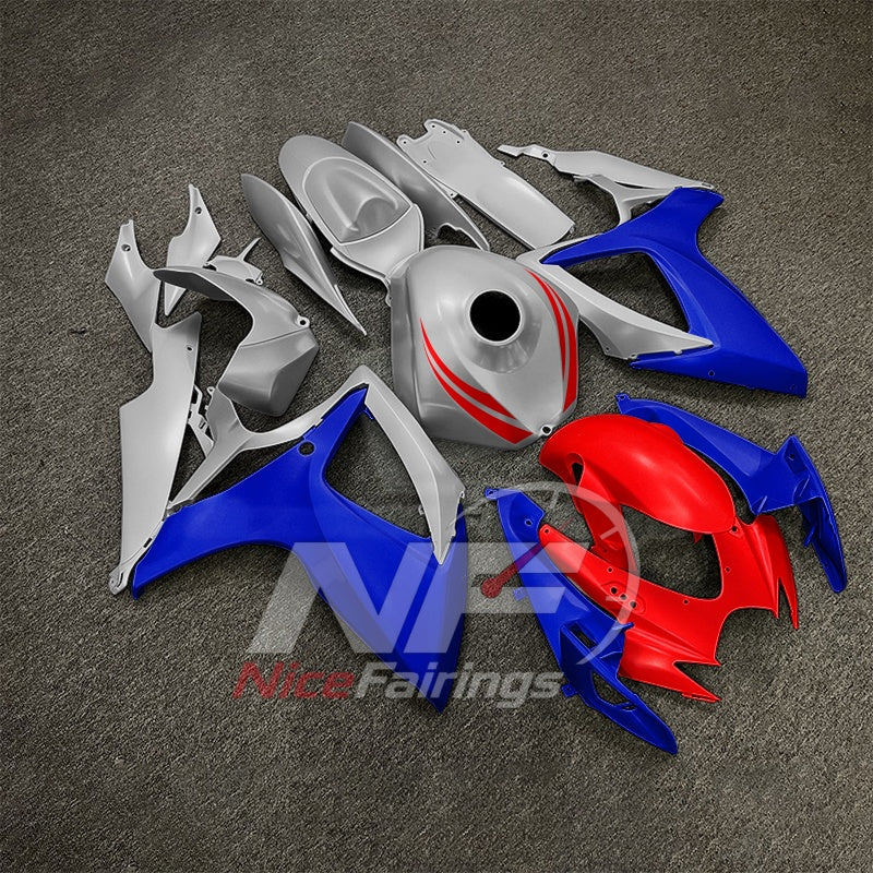 For Suzuki GSXR600 GSXR750 K6 2006-2007 ABS Fairing Kit Gray Black Painted Bodywork | NiceFairings - side angle image