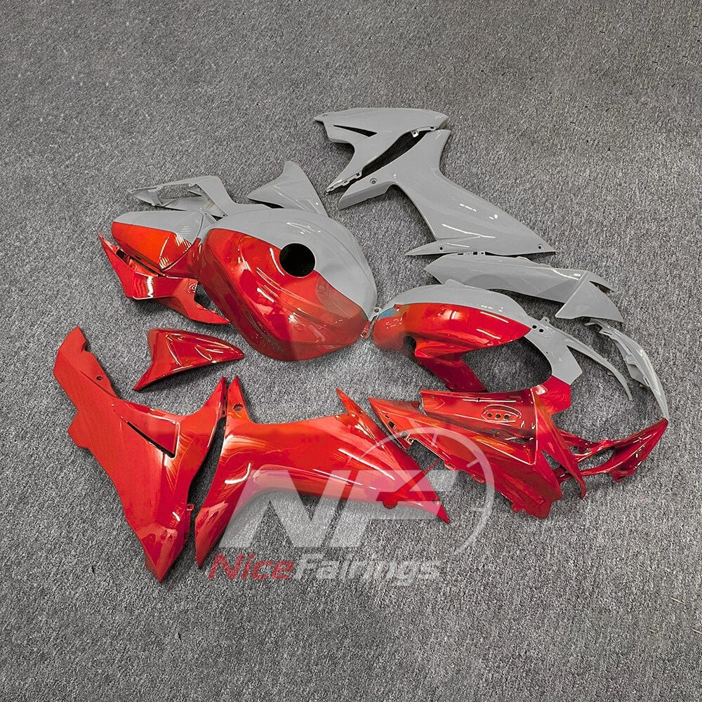 For Suzuki GSX-R600 GSX-R750 K11 2011-2016 Custom Fairings Red Black ABS Sportbike Plastics | NiceFairings - side angle image