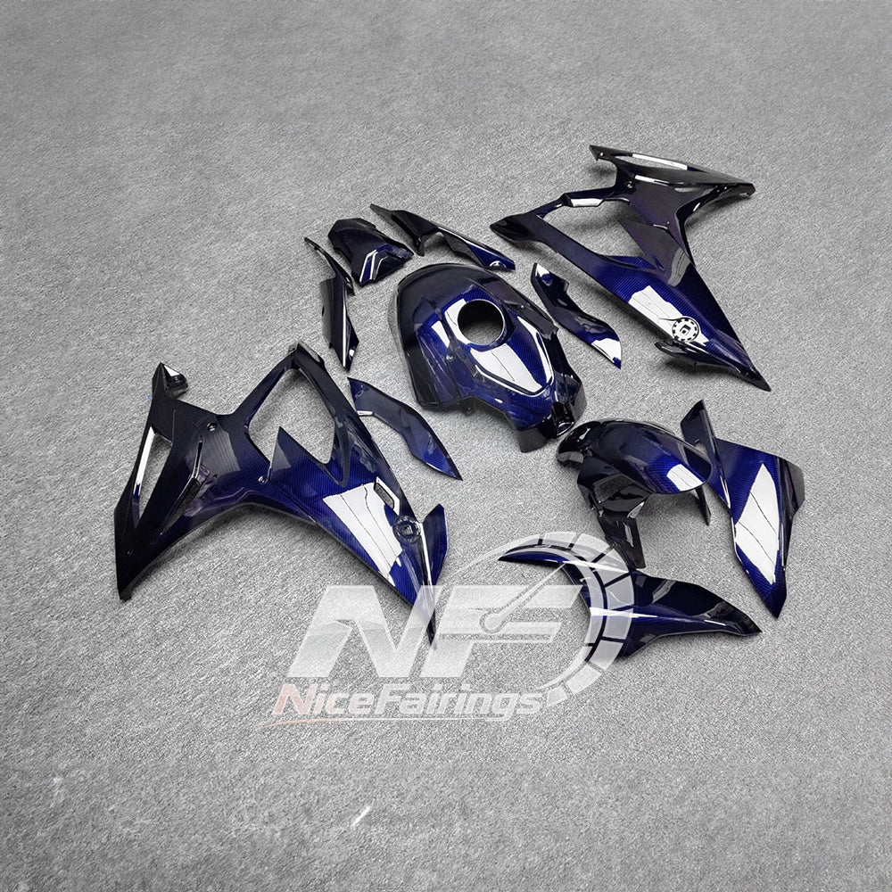 For BMW S1000RR 2019-2022 Orange Black Premium Edition Custom Fairings, ABS Replacement Plastics Full Body Kit | NiceFairings - side angle image