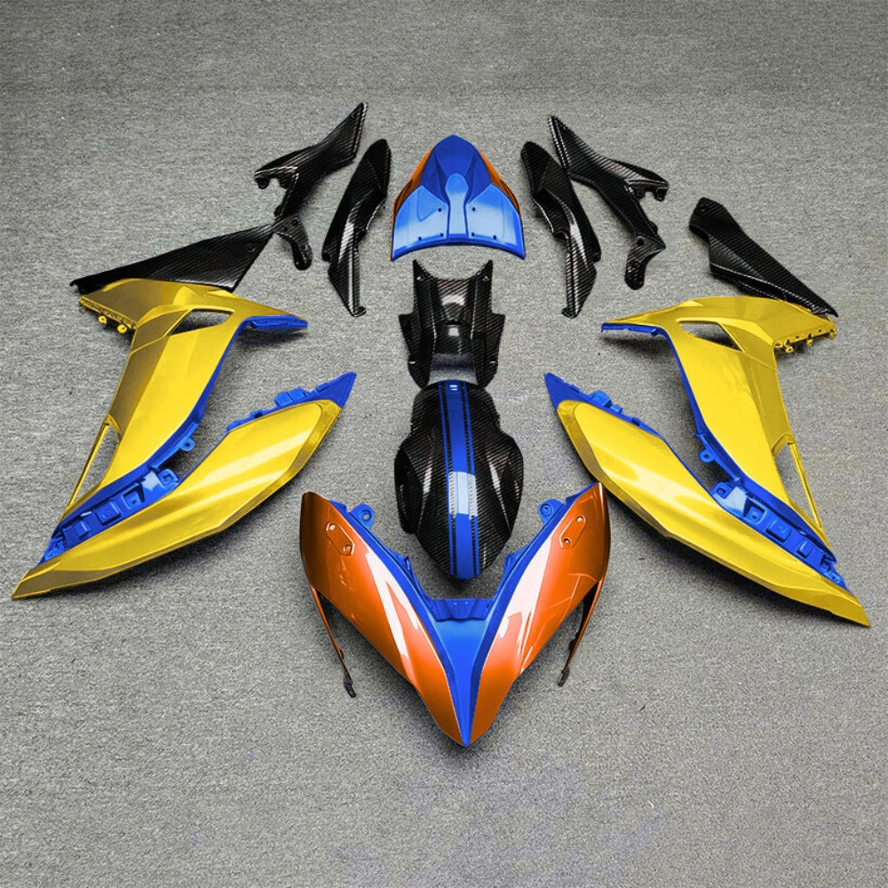 Ninja 650 ER-6F 2017-2019 Custom Painted Fairings Style 10 | NiceFairings - side angle image