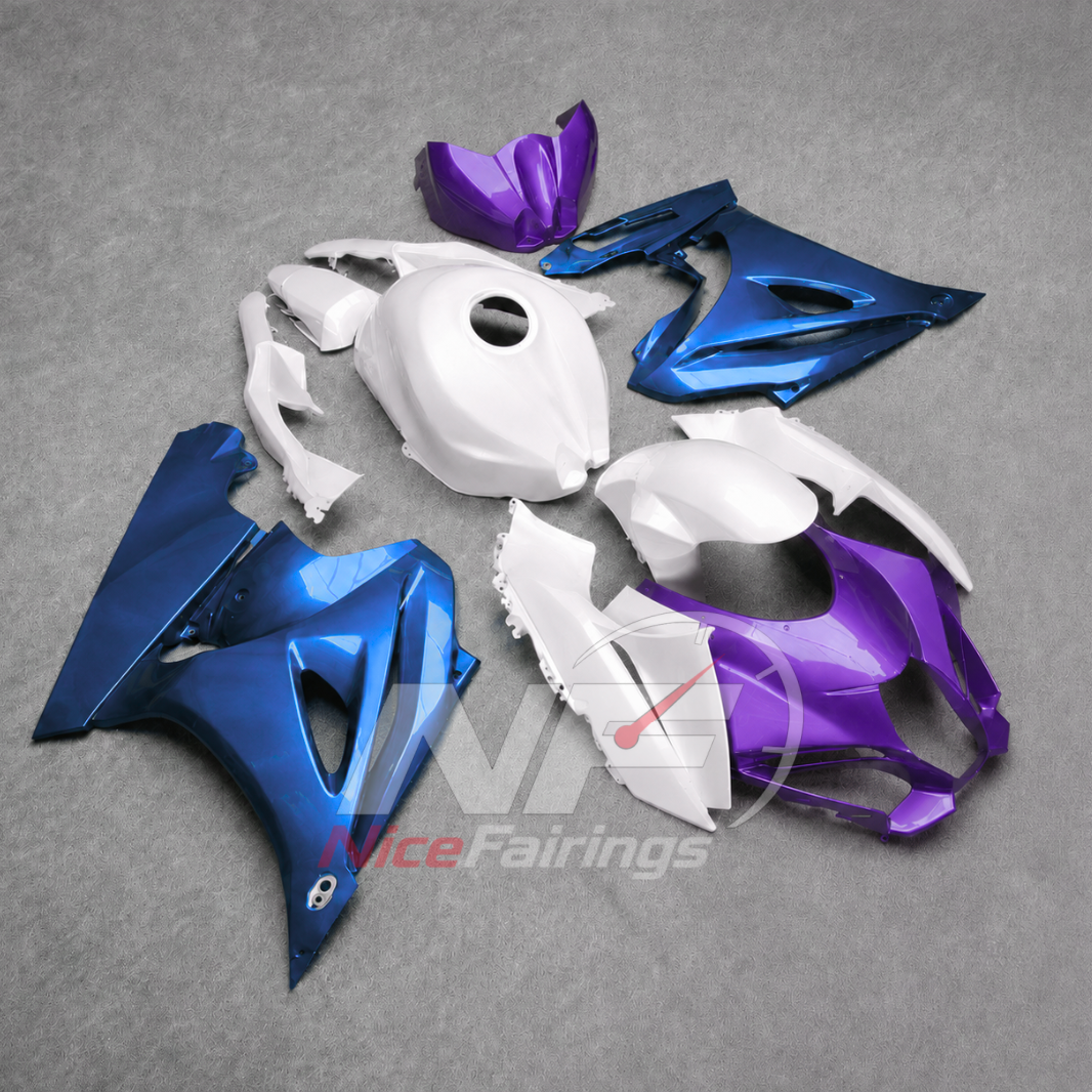 For Suzuki GSXR1000 K17 17-26 Painted ABS Fairings Blue Purple Complete Bodywork | NiceFairings - side angle image