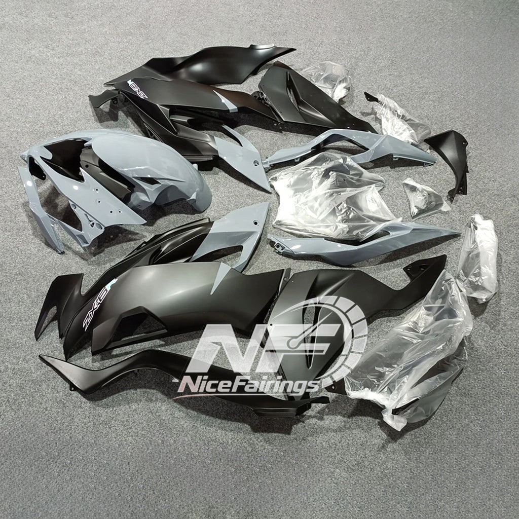ZX6R 636 2019-2023 Painted Motorcycle Bodywork Red Black | NiceFairings - side angle image