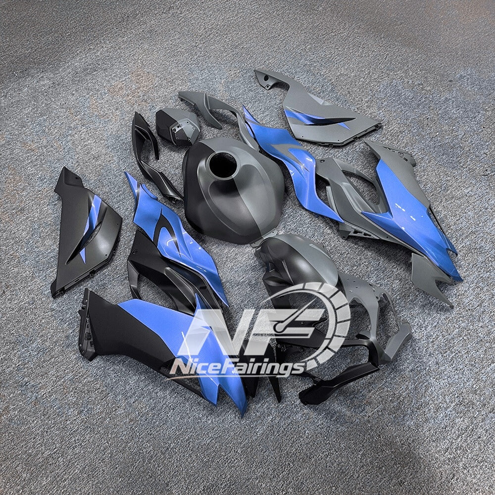 ZX6R 636 2019-2023 Painted Motorcycle Bodywork Green Black Tank Cover | NiceFairings - side angle image